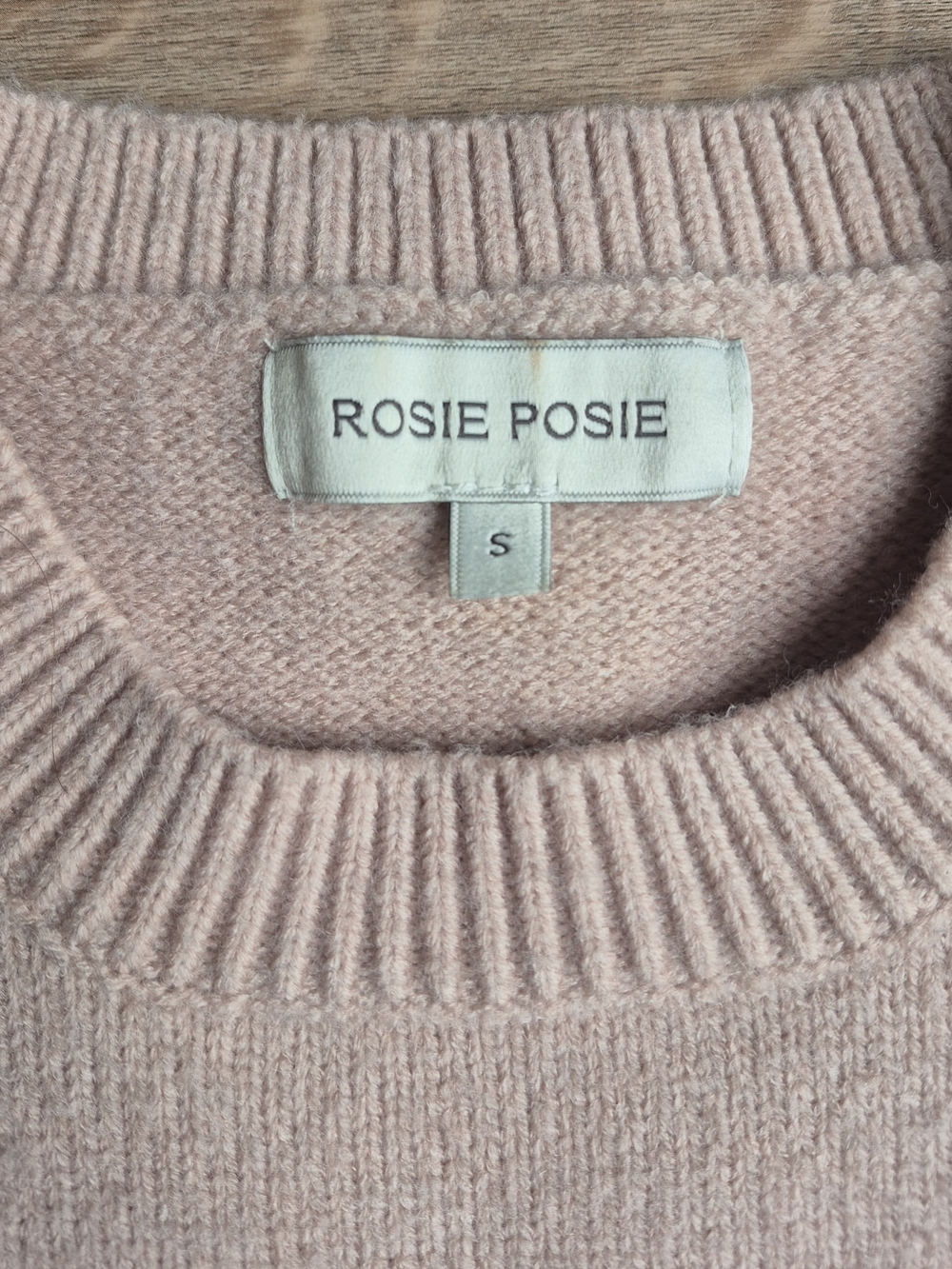 Rosie Posie Blush Pink Floral Embroidered Crewneck Sweater - Picture 3 of 6